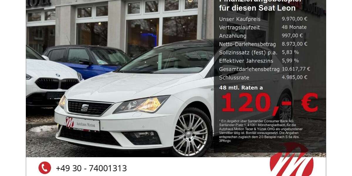 Seat Leon 100.000 km 9.970 &euro; Berlin 12305