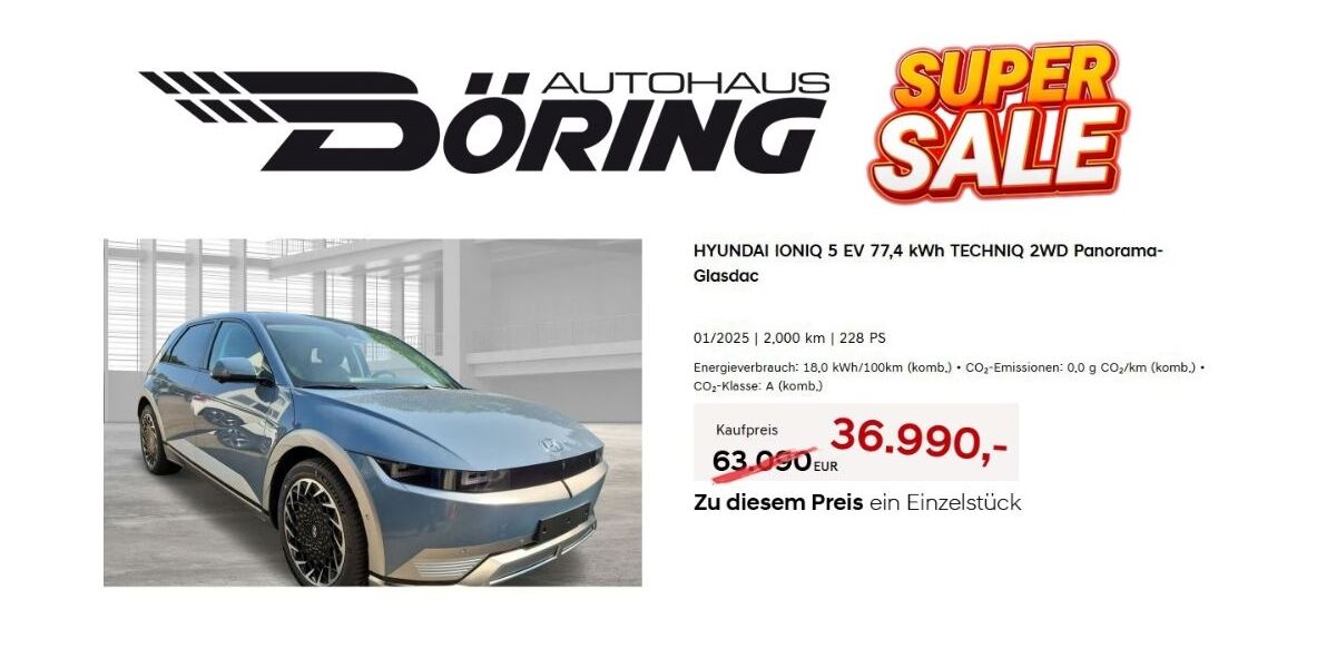 Hyundai IONIQ 5 2.000 km 36.990 &euro; Berlin 12351