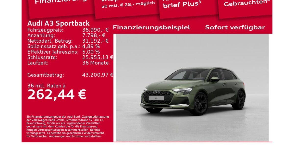 Audi A3 6.001 km 38.990 &euro; Berlin 12489
