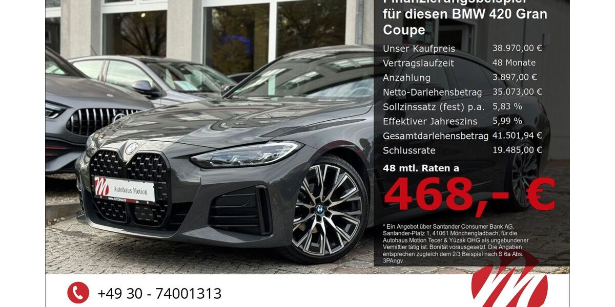 BMW 420 Gran Coupé 74.800 km 38.970 &euro; Berlin 12305