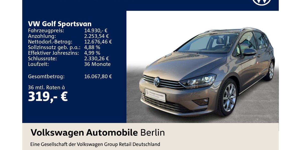 VW Golf Sportsvan 75.760 km 14.930 &euro; Berlin 12681