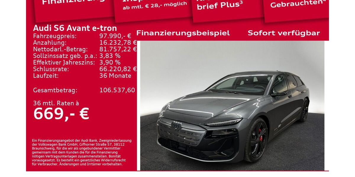 Audi S6 e-tron 6.001 km 97.990 &euro; Berlin 12489