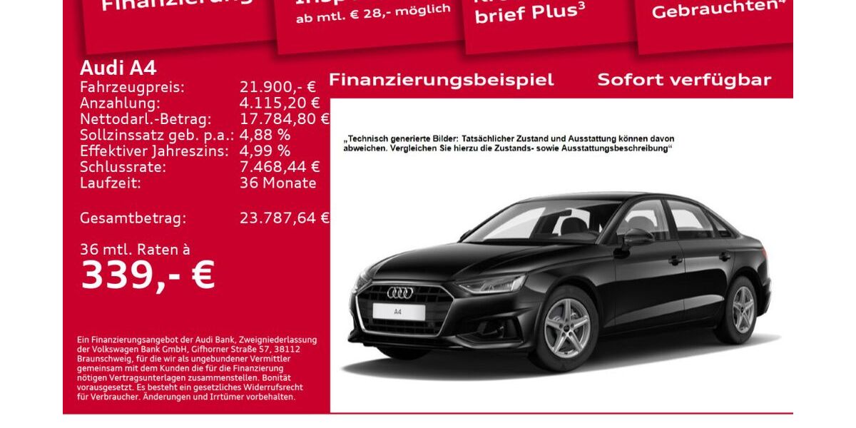 Audi A4 83.850 km 21.900 &euro; Berlin 12489