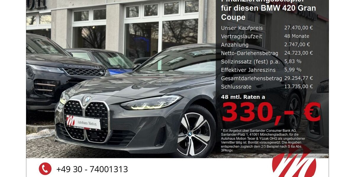 BMW 420 Gran Coupé 151.500 km 26.470 &euro; Berlin 12305
