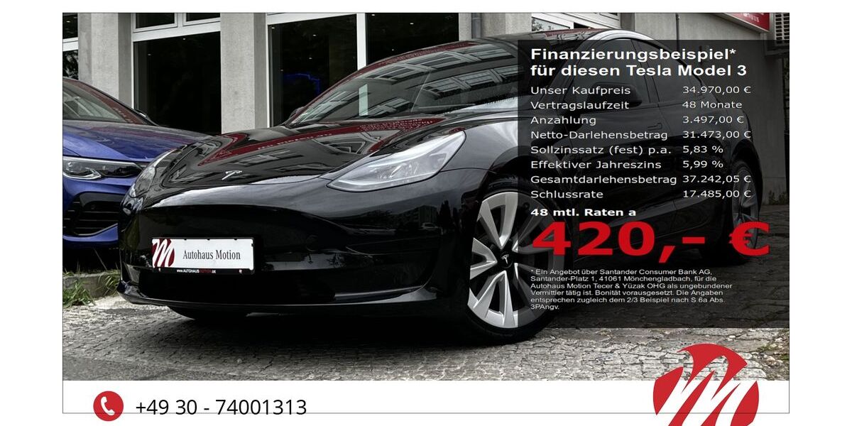 Tesla Model 3 4.151 km 34.970 &euro; Berlin 12305