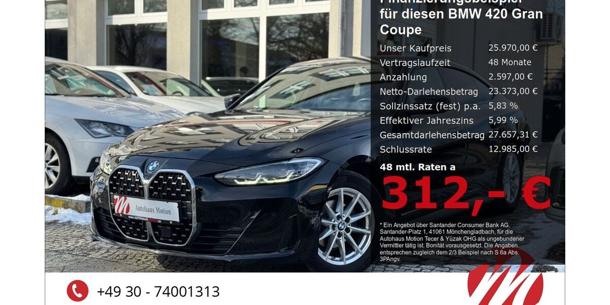 BMW 420 Gran Coupé 157.000 km 25.470 &euro; Berlin 12305