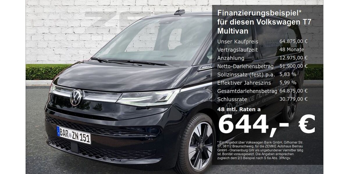 VW T7 Multivan 27.300 km 64.875 &euro; Oranienburg 16515