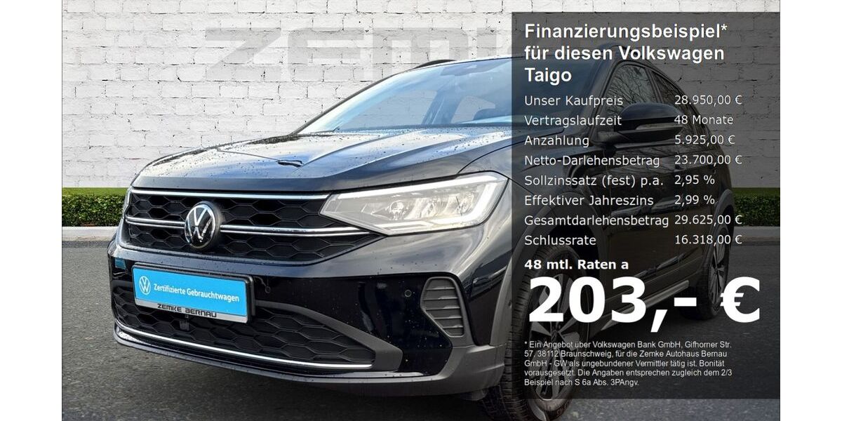 VW Taigo 3.913 km 28.950 &euro; Bernau 16321