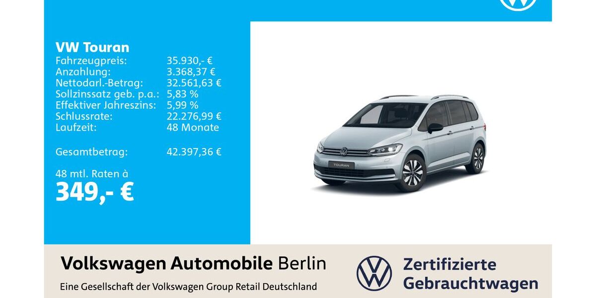 VW Touran 18.850 km 35.930 &euro; Berlin 12681