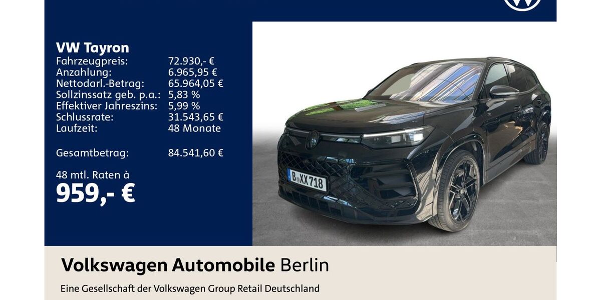 VW Tayron 3.000 km 72.930 &euro; Berlin 12681