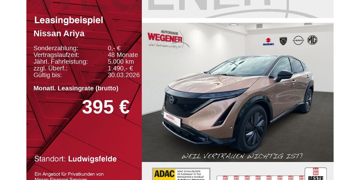 Nissan Ariya 21.337 km 38.490 &euro; Ludwigsfelde 14974